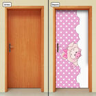 Adesivo Decorativo De Porta - Porquinha - Rosa - 2027cnpt