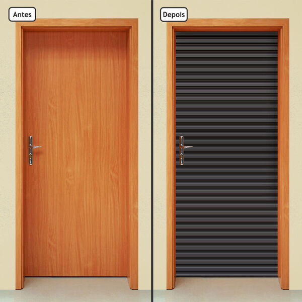 Adesivo Decorativo De Porta - Porta De Ferro - 601cnpt