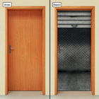 Adesivo Decorativo De Porta - Porta De Ferro - 631cnpt