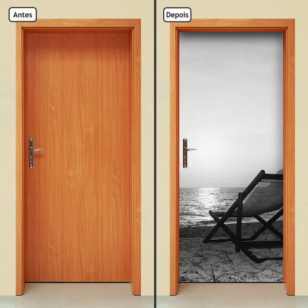 Adesivo Decorativo De Porta - Praia - 1287cnpt