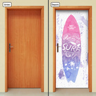 Adesivo Decorativo De Porta - Prancha De Surf - 441cnpt