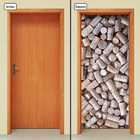 Adesivo Decorativo De Porta - Rolhas De Vinho - 612cnpt