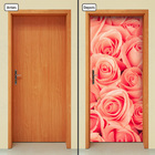 Adesivo Decorativo De Porta - Rosas - 213cnpt