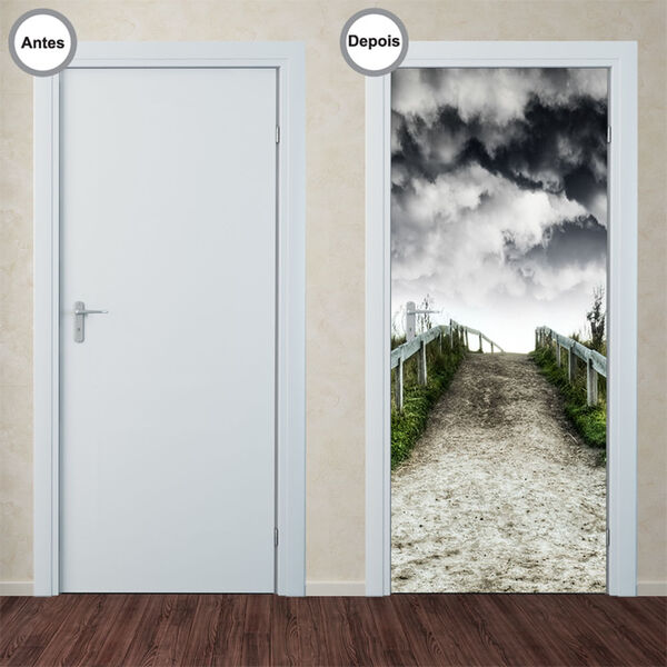 Adesivo Decorativo De Porta - Rua - 135pt