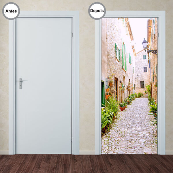 Adesivo Decorativo De Porta - Rua - 169pt