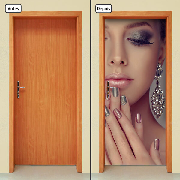 Adesivo Decorativo De Porta - Salão De Beleza - 1091cnpt
