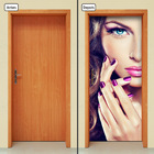 Adesivo Decorativo De Porta - Salão De Beleza - 1128cnpt