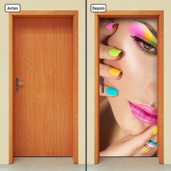 Adesivo Decorativo De Porta - Salão De Beleza - 841cnpt