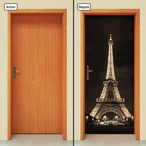Adesivo Decorativo De Porta - Torre Eiffel - 366cnpt