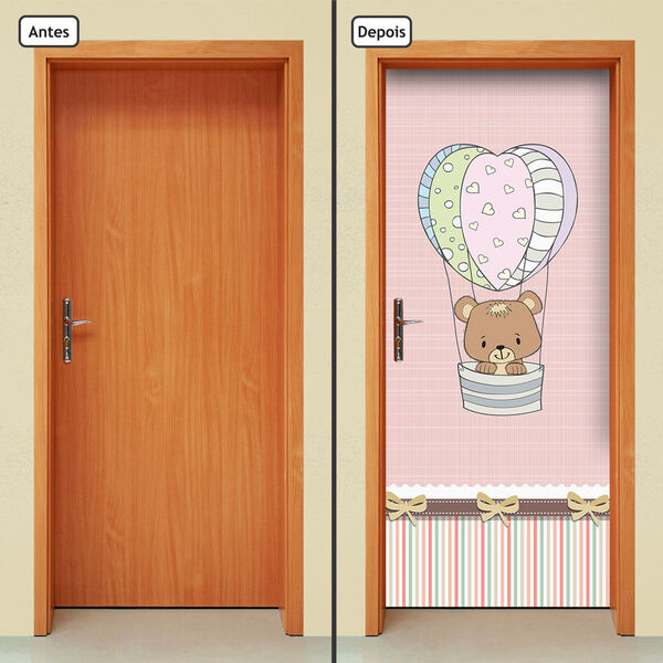 Adesivo Decorativo De Porta - Urso - Infantil - 114cnpt