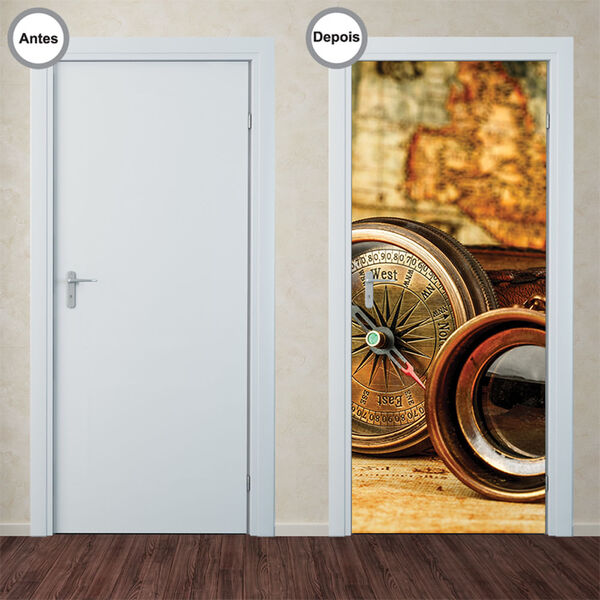 Adesivo Decorativo De Porta - Vintage - 309pt