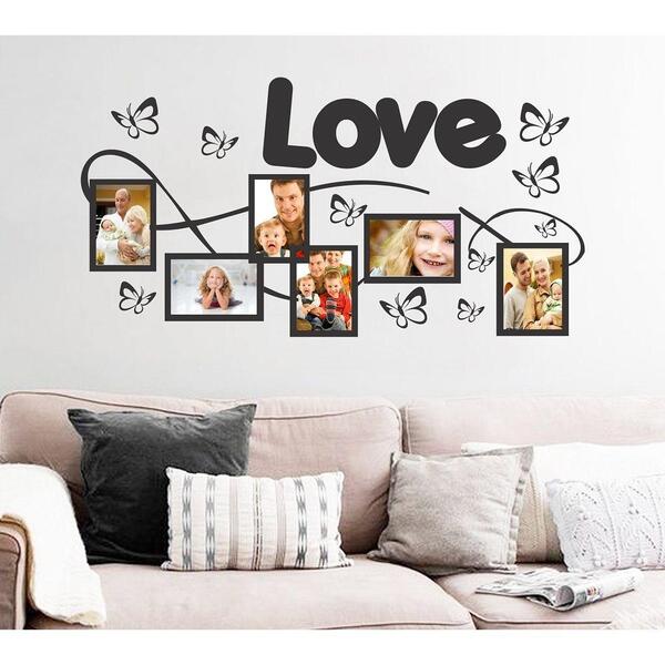 Adesivo Decorativo De Sala, Quarto, Porta Retrato Love E