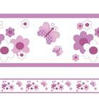 Adesivo Decorativo Faixa Para Quarto Infantil Flores E Borbol