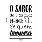 Adesivo Decorativo Frase Cozinha O Sabor Da Vida Depende De Q