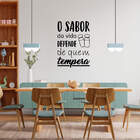 Adesivo Decorativo Frase Cozinha O Sabor Da Vida Depende De Q