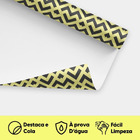 Adesivo Decorativo Geométrico Preto E Amarelo Rolo 3m Sala