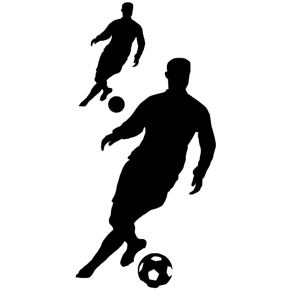 Adesivo Decorativo Jogador de Futebol Preto 50x100cm Leroy Merlin Armario Sinonimo De Arca ~ Adesivo Decorativo Jogador de Futebol Preto 50x100cm Leroy Merlin