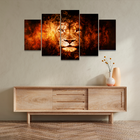 Adesivo Decorativo Leão Fogo