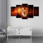 Adesivo Decorativo Leão Fogo