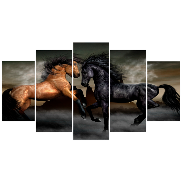 Adesivo Decorativo Mosaico Cavalos Duo