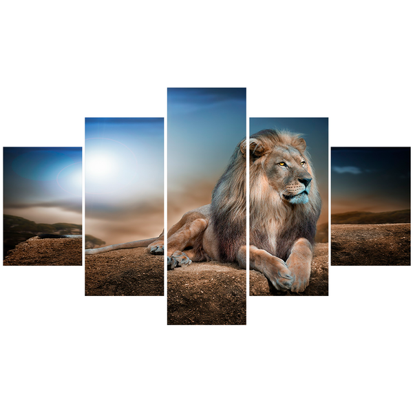 Adesivo Decorativo Mosaico Leão Distraído