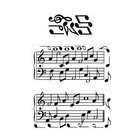 Adesivo Decorativo Notas Musicais 3D Preto 30x20cm