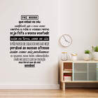 Adesivo Decorativo Oração Pai Nosso Parede Quarto Sala Fé