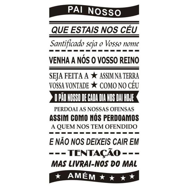 Adesivo Decorativo P/ Parede E Porta Oração Pai Nosso