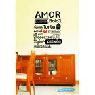 Adesivo Decorativo Palavras Amor Torta Bolo Sal Macarrão