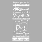 Adesivo Decorativo Papel Parede Quarto Sala Oração Salmo 91 -