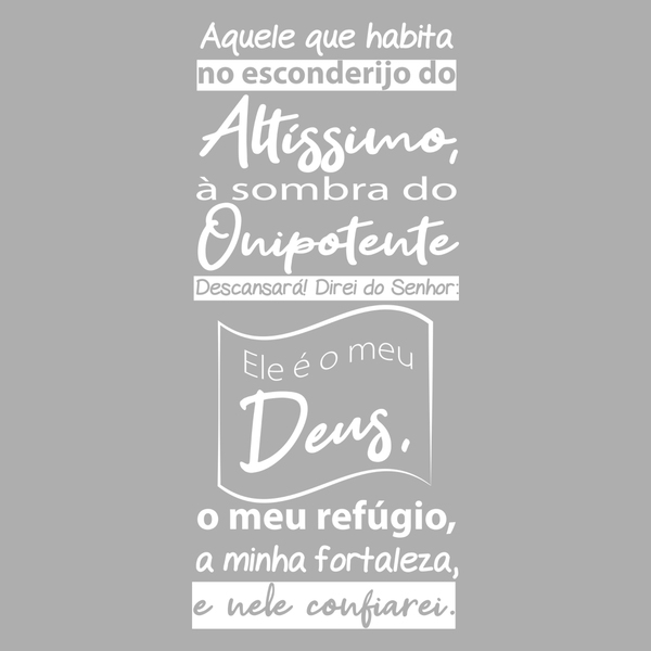 Adesivo Decorativo Papel Parede Quarto Sala Oração Salmo 91 -