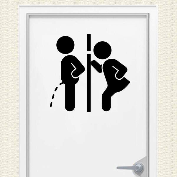 Adesivo Decorativo Para Banheiro Divertido-gig 98x98cm