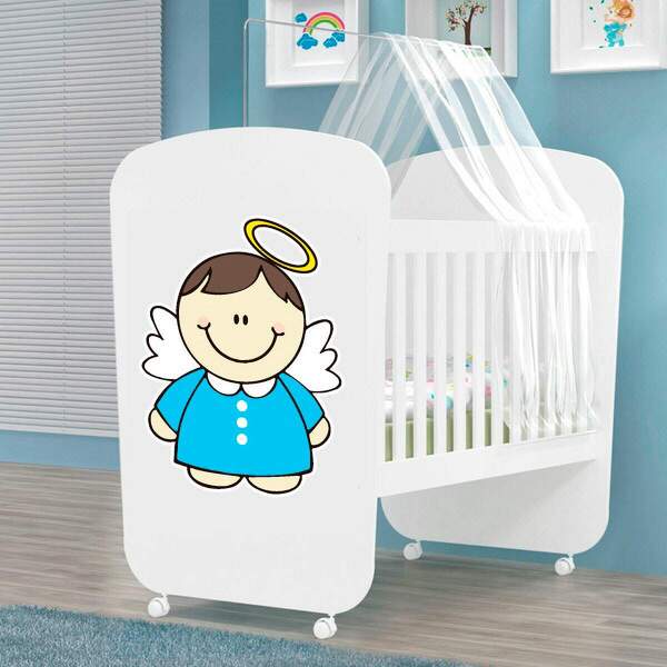 Adesivo Decorativo Para Berço Menino Anjinho -g 50x67cm