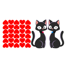 Adesivo Decorativo Para Geladeira Ou Paredes Casal Gatinhos