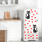 Adesivo Decorativo Para Geladeira Ou Paredes Casal Gatinhos