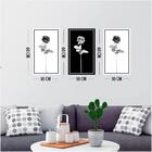 Adesivo Decorativo Parede Flores Rosa Monocromática