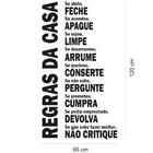 Adesivo Decorativo Parede Regras Da Casa