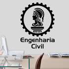 Adesivo Decorativo Profissão Engenharia Civil-eg 58x78cm