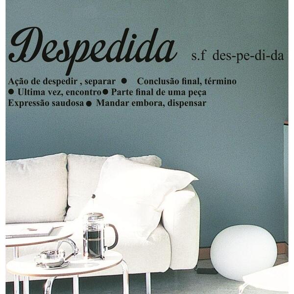 Adesivo Decorativo Quarto, Sala, Frase Significado Despedida | Leroy Merlin