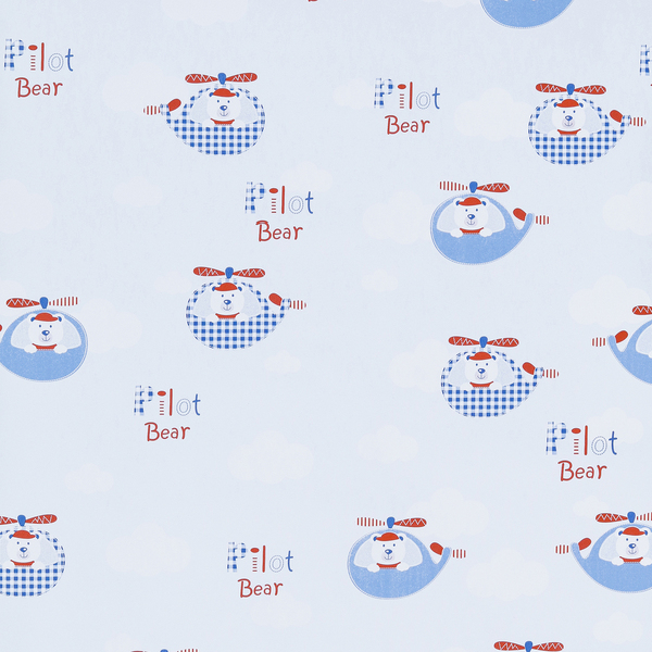 Adesivo Decorativo Ursinho Piloto Azul Claro 45x200cm Con-Tact