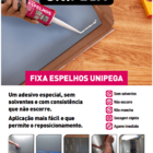 Adesivo Fixa Espelho Branco 280ml Unipega