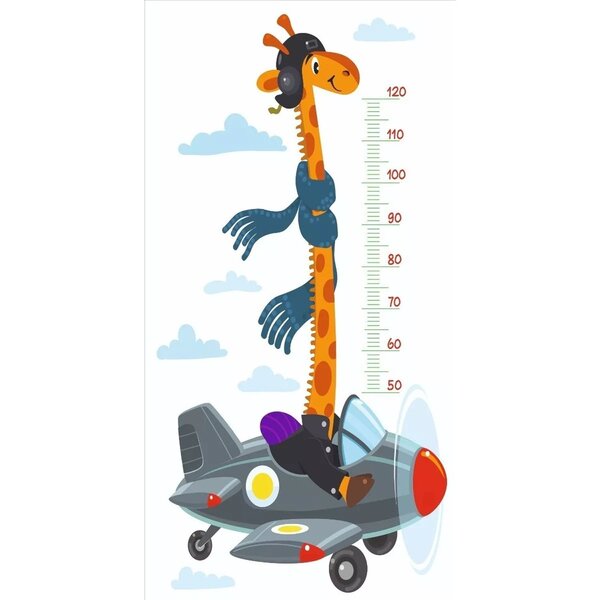 Adesivo Girafa Fita Métrica Medir Criança Pediatra Creche Jar