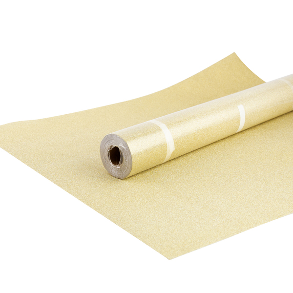 Adesivo Glitter Decorativo Plástico Dourado Dac 45cm X 10m
