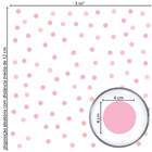 Adesivo Infantil Bolinhas Tons de Rosa 140un