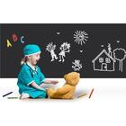 Adesivo Lousa Quadro Negro, Preto Fosco, 200x50 Cm + 4 Giz