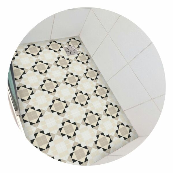 Adesivo Para Banheiro Box Pastilha Bege Antiderrapante Laváve