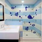 Adesivo Para Box De Banheiro Fundo Do Mar 4-p 50x30cm