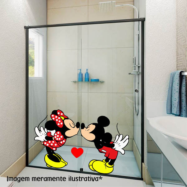 Adesivo Para Box Minnie E Mickey Colorido
