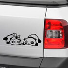 Adesivo Para Carro Casal De Pandas Deitados-m 47x15cm