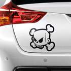 Adesivo Para Carro Caveira 3d 18x20cm-p 20x8cm